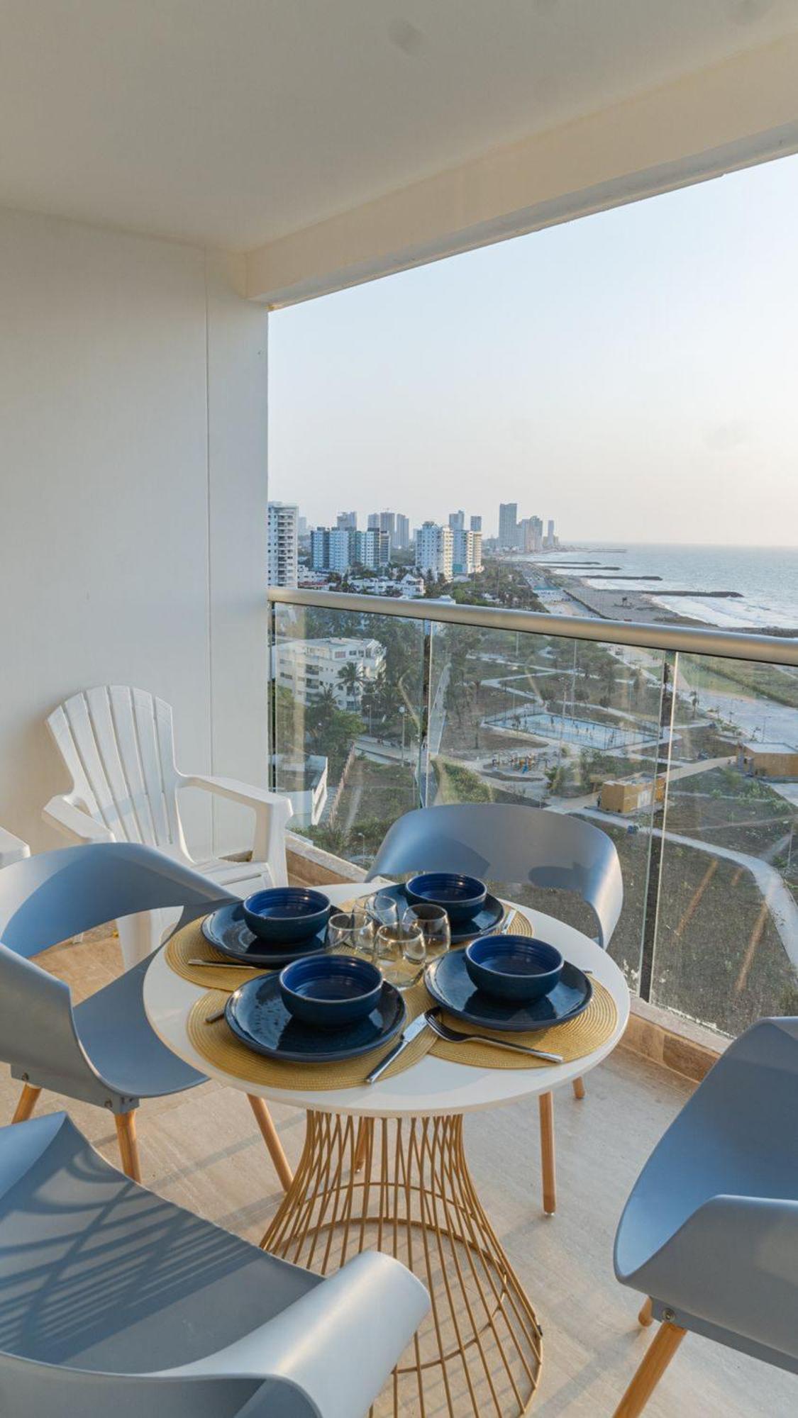 Cb1319 10min Centro-vista Al Mar-balconpriv Apartamento Cartagena